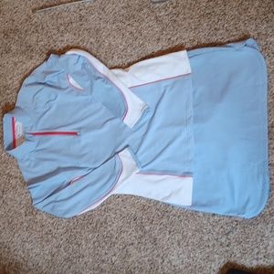 Peter Millar Set Women’s Golf Polo Top Shirt & Skirt Size M Long sleeve sport